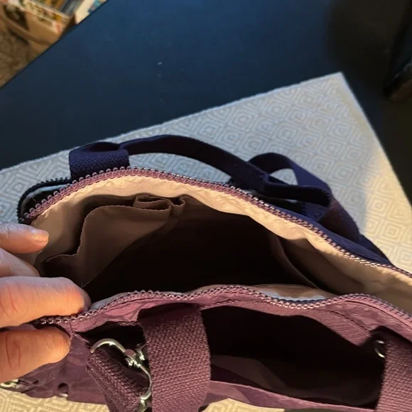 Kipling purple/plum Tote Bag with Front Pocket - Picture 10 of 10